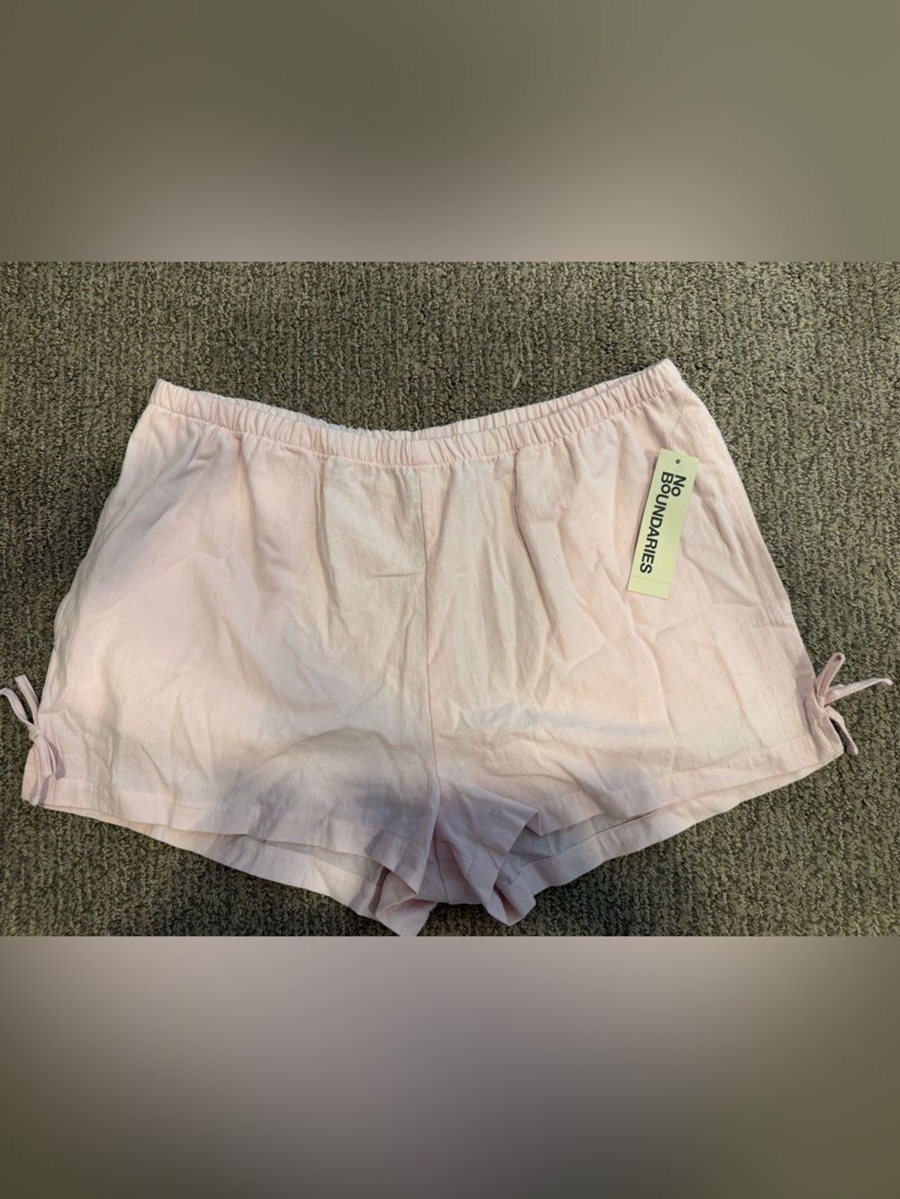 No Boundaries Light Pink Bow Shorts